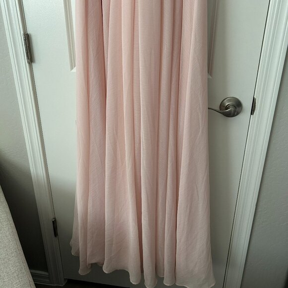Vera Wang NWT - Blush Chiffon Halter Bridesmaid Dress – Size 8 - Picture 13 of 16